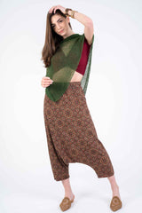 עליונית פונצ'ו צבע ירוק זית