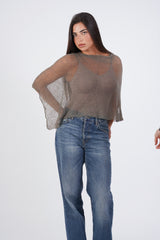 עליונית פונצ'ו צבע חאקי