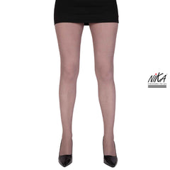 גרביון עם רגל בהדפס דמוי רשת