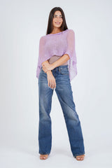 עליונית פונצ'ו צבע לילך