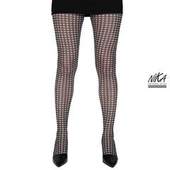 (Pepita) גרביון עם רגל בהדפס פפיטה