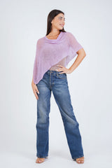 עליונית פונצ'ו צבע לילך