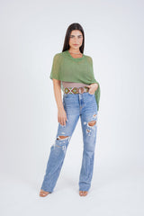 עליונית פונצ'ו צבע ירוק תפוח