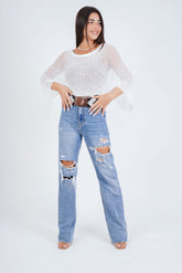 עליונית פונצ'ו צבע לבן