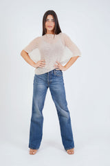 עליונית פונצ'ו צבע שמנת