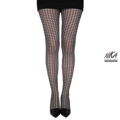 (Pepita) גרביון עם רגל בהדפס פפיטה