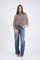 עליונית פונצ'ו צבע חאקי