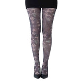 גרביון עם רגל בהדפס צללים