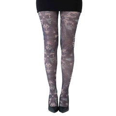 גרביון עם רגל בהדפס צללים