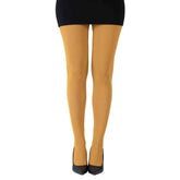 גרביון עם רגל בצבע צהוב חרדל