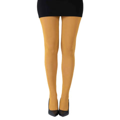 גרביון עם רגל בצבע צהוב חרדל