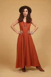 שמלת מקסי - פעמון במבחר צבעים