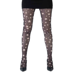 גרביון עם רגל בהדפס כוכבים