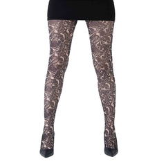 גרביון עם רגל בהדפס זרימה דינמית