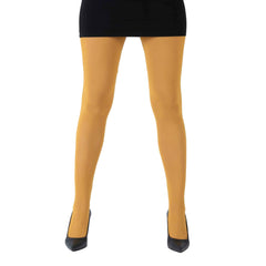 גרביון עם רגל בצבע צהוב חרדל