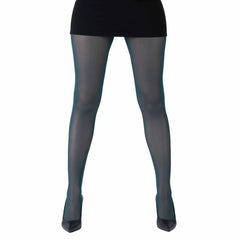 גרביון עם רגל בצבע טורקיז