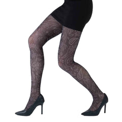 גרביון עם רגל בעיטורים עדינים