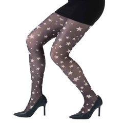 גרביון עם רגל בהדפס כוכבים