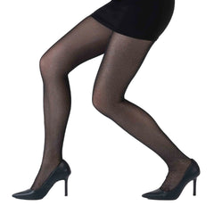 גרביון עם רגל- לורקס כסף (Lurex)