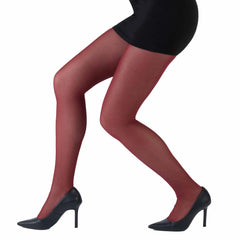 גרביון עם רגל בצבע בורדו