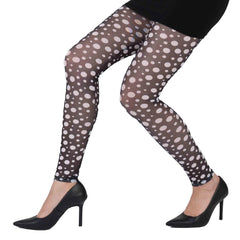 גרביון ללא רגל בהדפס נקודות פולקה לבנות