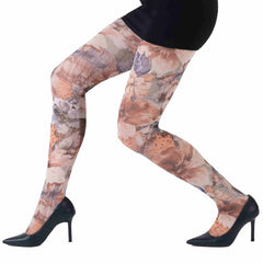 גרביון עם רגל בהדפס סתיו חלומי