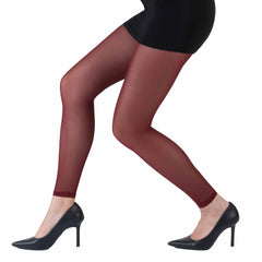 גרביון ללא רגל בצבע בורדו