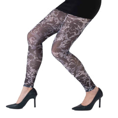 גרביון ללא רגל בהדפס תחרה מלכותית