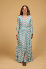 שמלת ויסקוזה כפתור