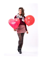 גרביון עם רגל בהדפס שושנים תחרה (שחור על אפור)