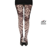 גרביון עם רגל באפקט קעקוע יוקרתי