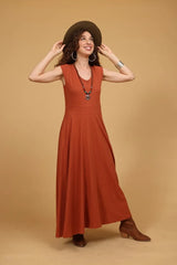 שמלת מקסי - פעמון במבחר צבעים