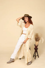 עליונית קימונו ארוכה קשירה