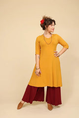 שמלת שני שרוול 3/4