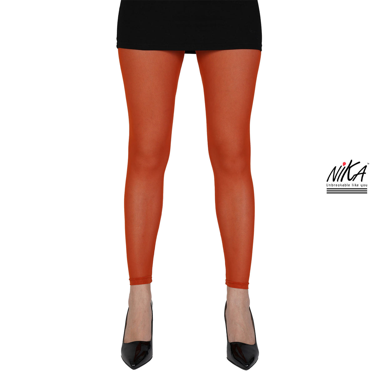 גרביון ללא רגל בצבע חמרה