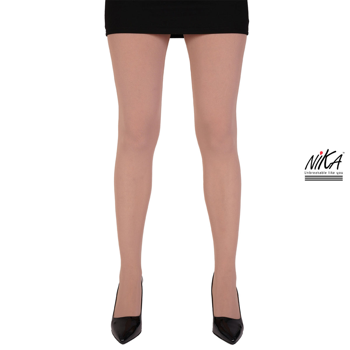 גרביון עם רגל בצבע גוף שזוף