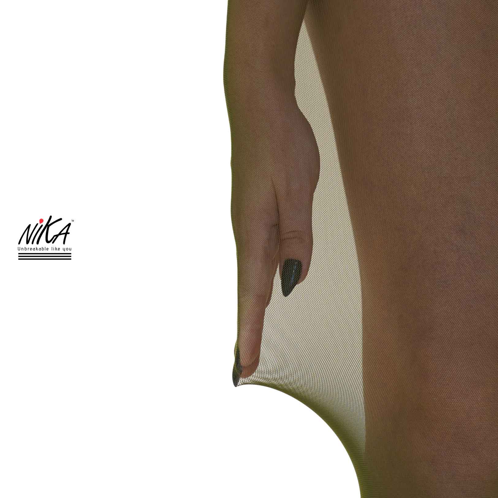 גרביון עם רגל- ירוק זית