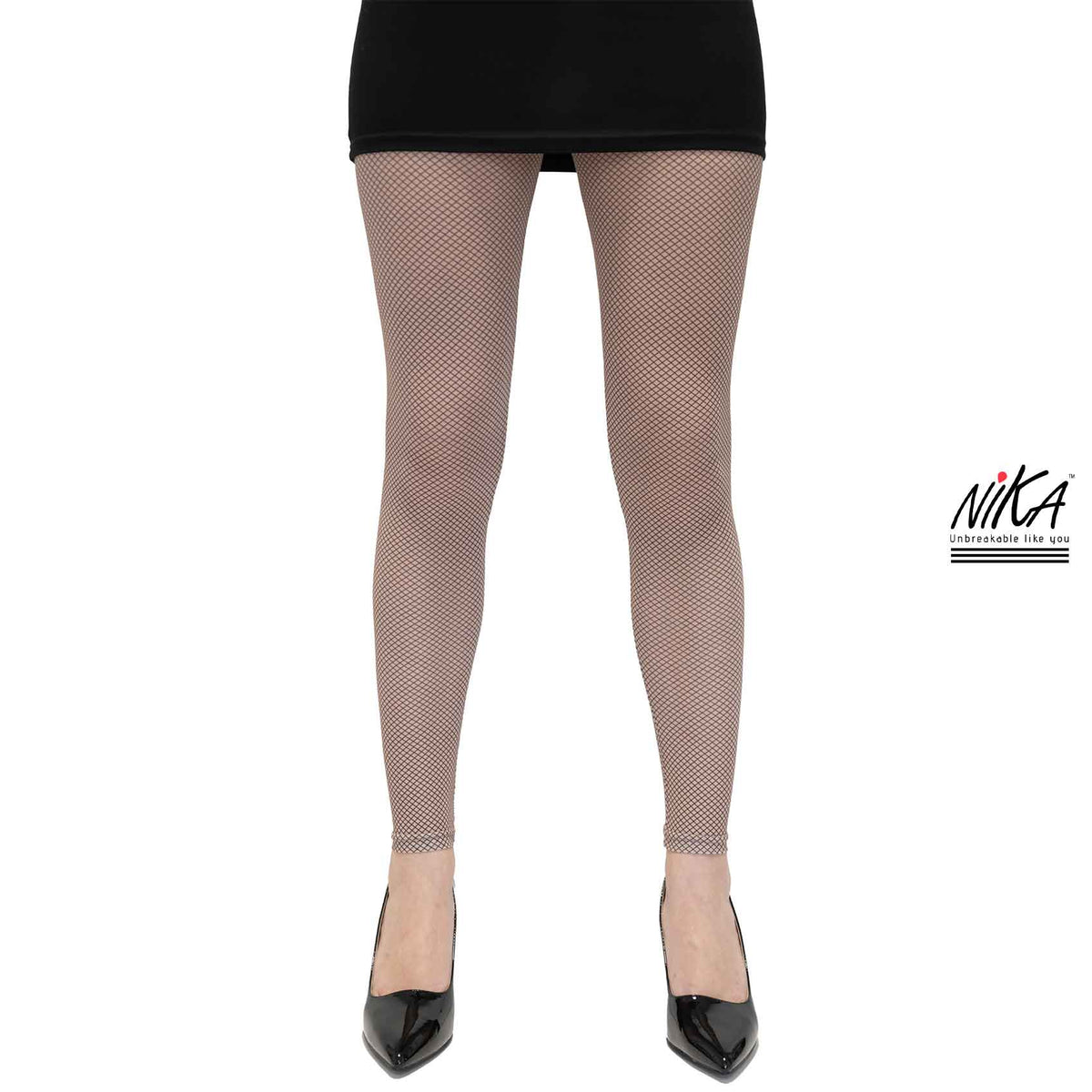 גרביון ללא רגל בהדפס דמוי רשת