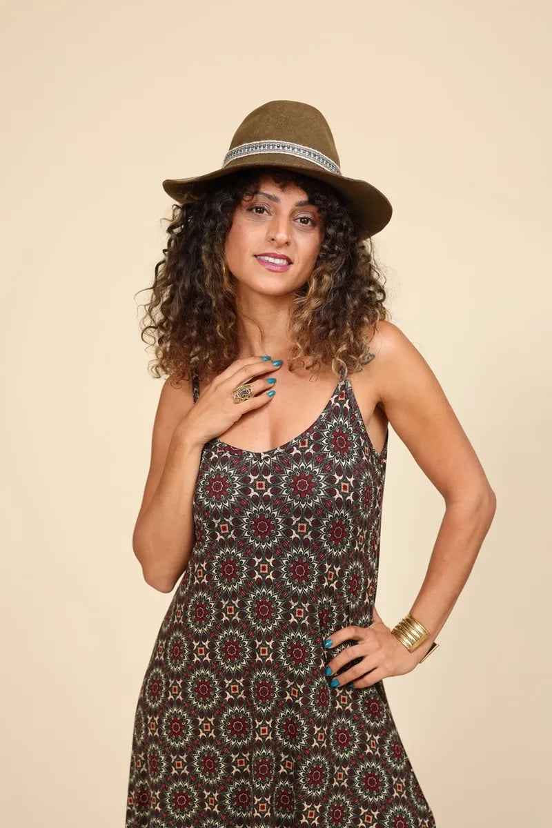 שמלת קיץ - כתפיות באורך מקסי