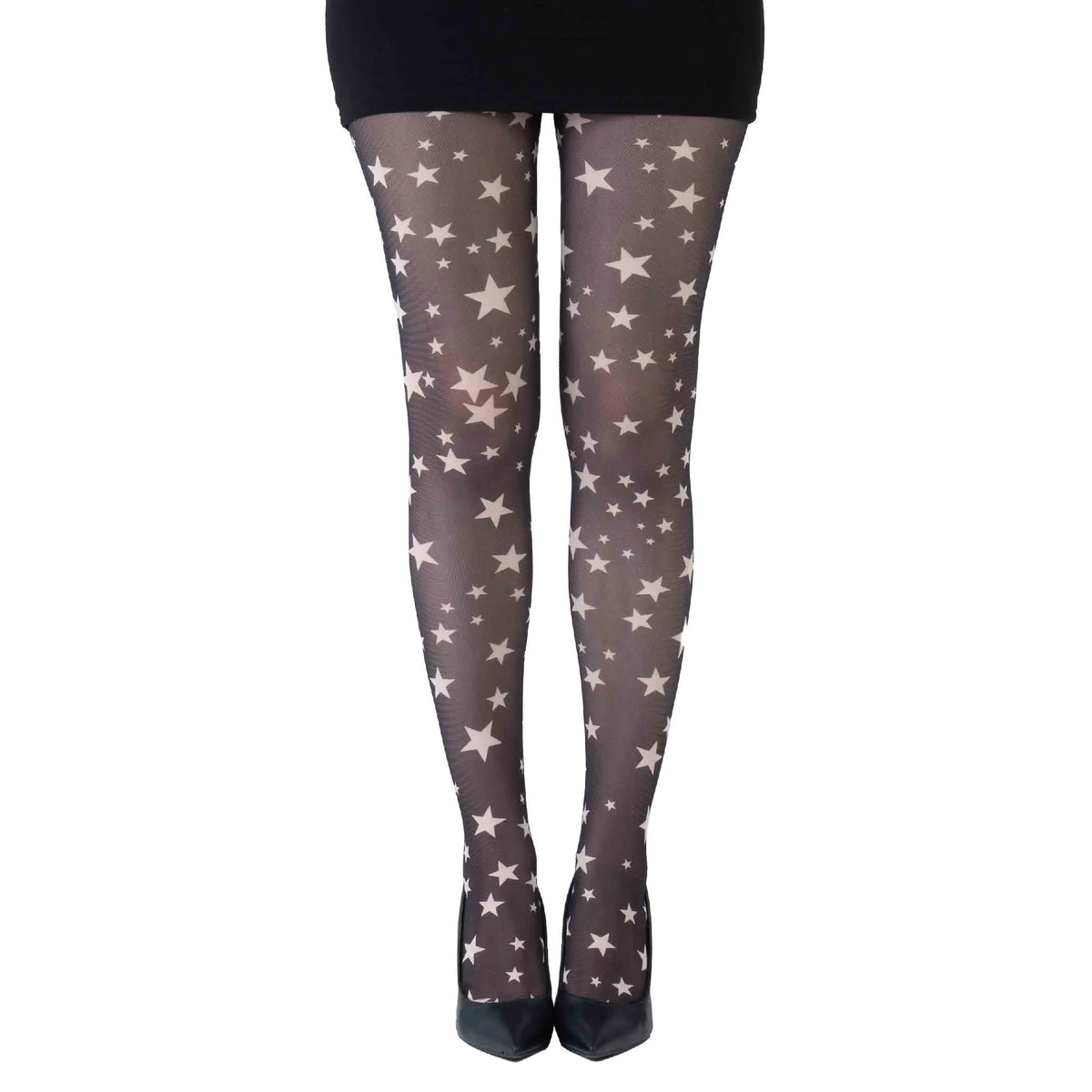 גרביון עם רגל בהדפס כוכבים