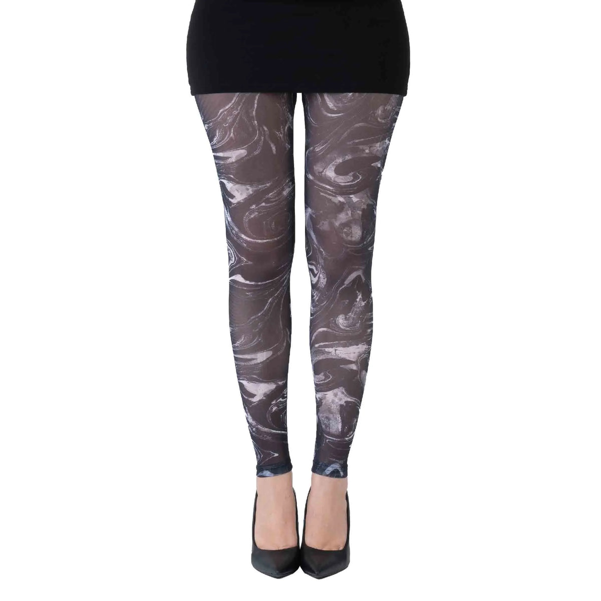 גרביון ללא רגל בהדפס מערבולות