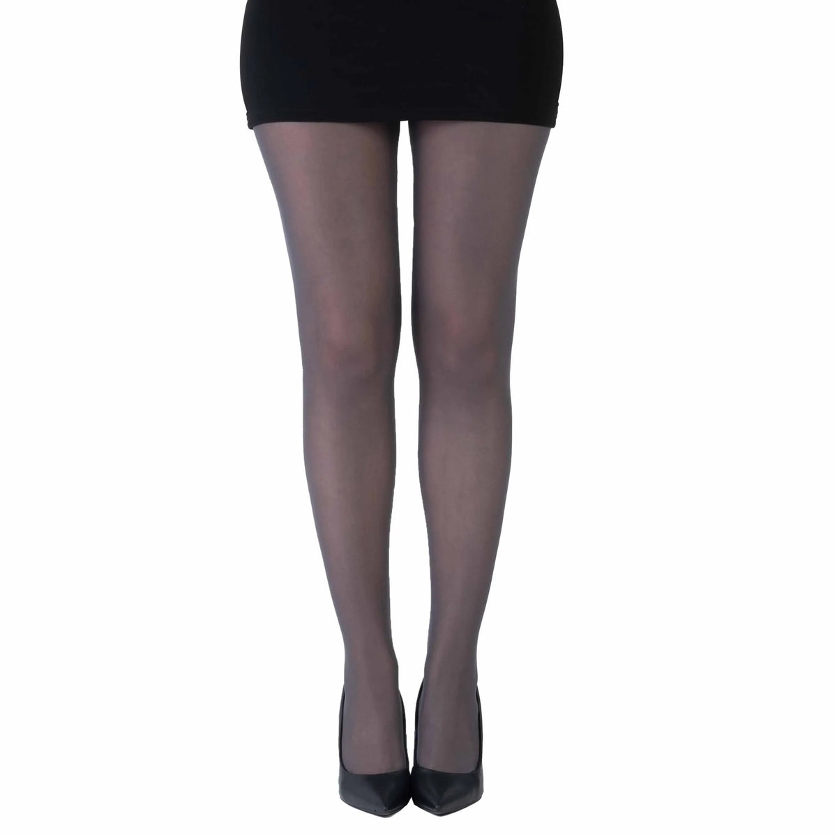 גרביון עם רגל בצבע אפור בהיר