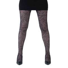 גרביון עם רגל בעיטורים עדינים