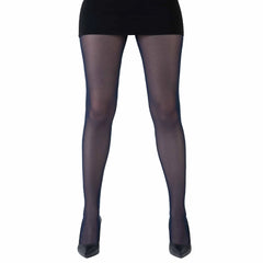 גרביון עם רגל בצבע ג'ינס כחול