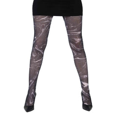 גרביון עם רגל בהדפס מערבולות