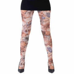 גרביון עם רגל בהדפס סתיו חלומי