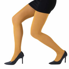 גרביון עם רגל בצבע צהוב חרדל