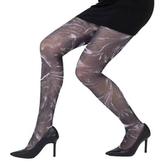 גרביון עם רגל בהדפס מערבולות