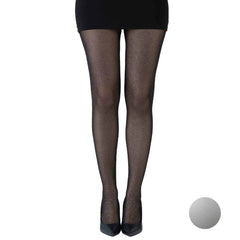 גרביון עם רגל- לורקס כסף (Lurex)