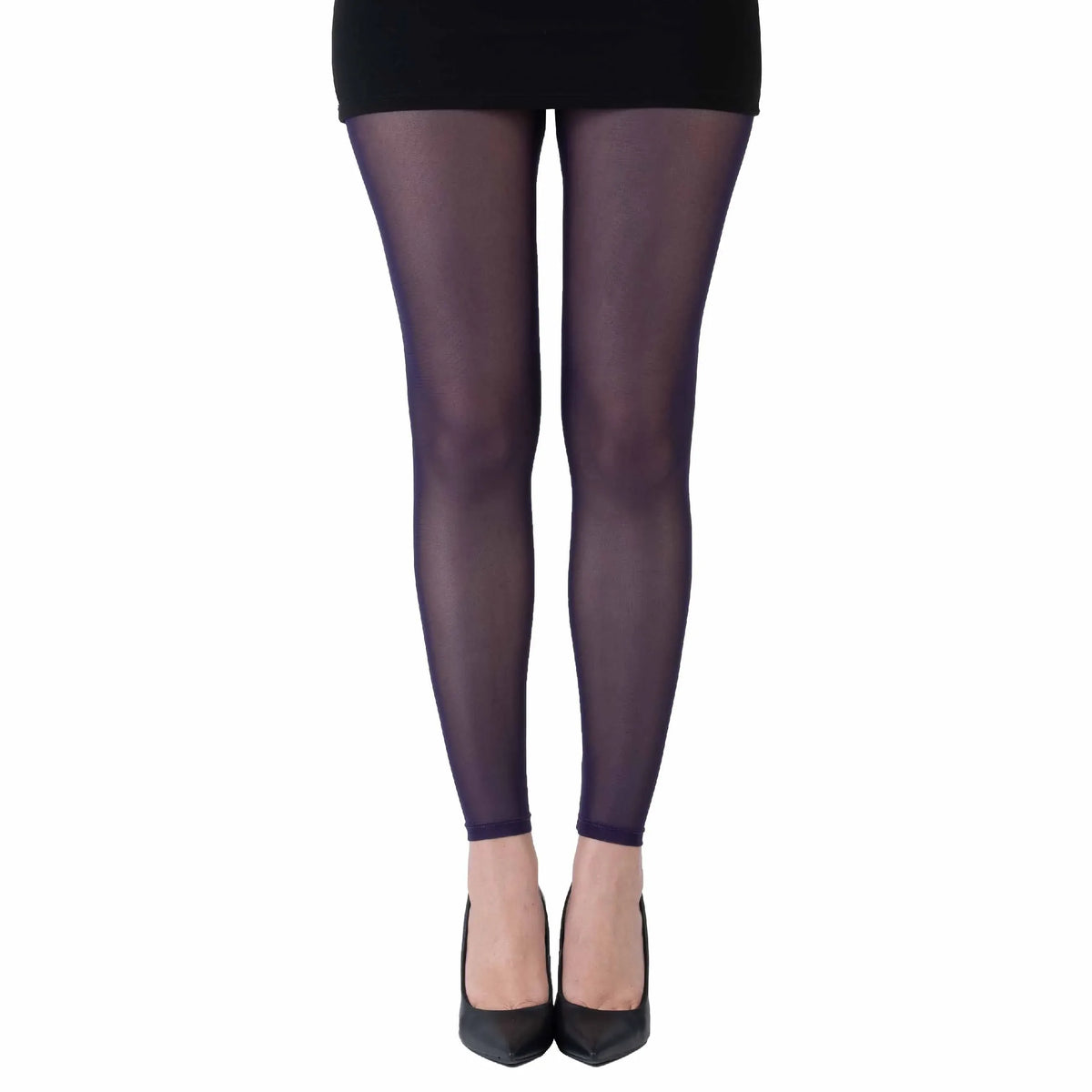 גרביון ללא רגל בצבע סגול חציל